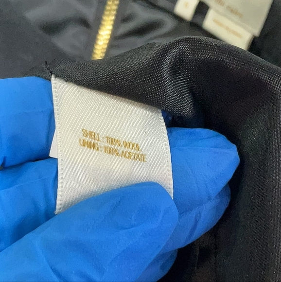 Kate Spade Black Wool Shift Skirt with Pleated Hem – Size 6 (EUC) - Picture 5 of 5